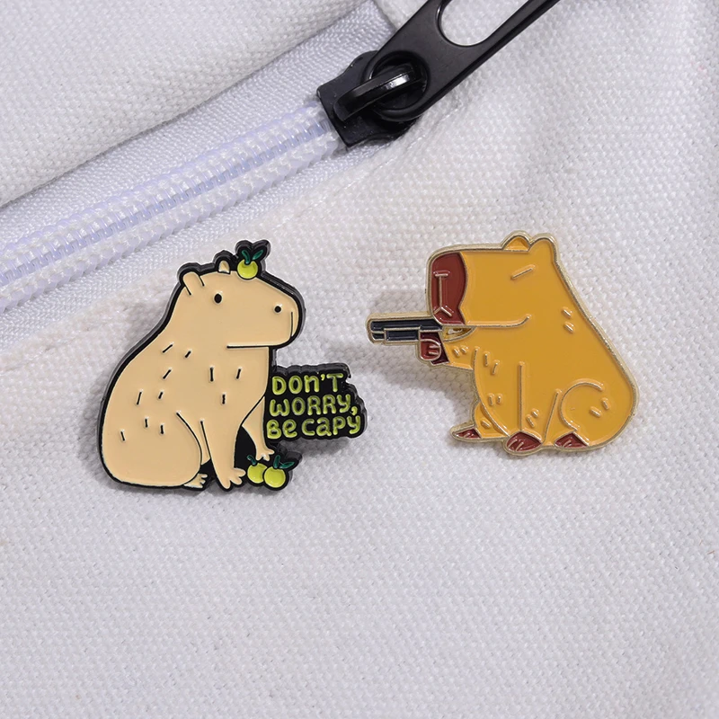 

Capybara Enamel Pins Cartoon Hippo Brooches Lapel Badge Jewelry for Backpack Clothes Hat Cute Animal Pin Gift for Friends Gift