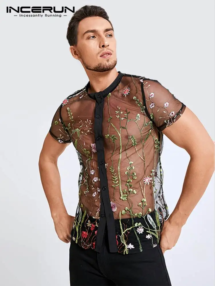 INCERUN Fashion Men Mesh Shirts Short Sleeve See Through Camisas 2022 Embroidered Sexy Button Party Nightclub Shirts Men S-5XL
INCERUN Fashion Men Mesh Shirts Short Sleeve See Through Camisas 2022 Embroidered Sexy Button Party Nightclub Shirts Men S-5XL