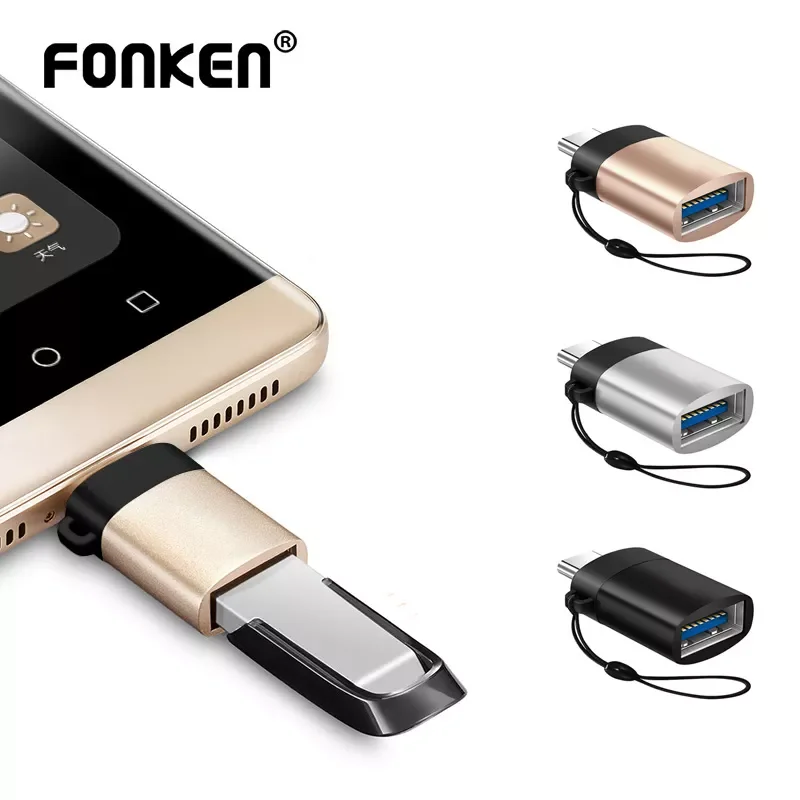 FONKEN USB C OTG Adapter For Macbook Tablet Type C TO USB3.0 Conventer Cable Mobile Phone OTG Gampad Mouse Printer OTG Connector
FONKEN USB C OTG Adapter For Macbook Tablet Type C TO USB3.0 Conventer Cable Mobile Phone OTG Gampad Mouse Printer OTG Connector