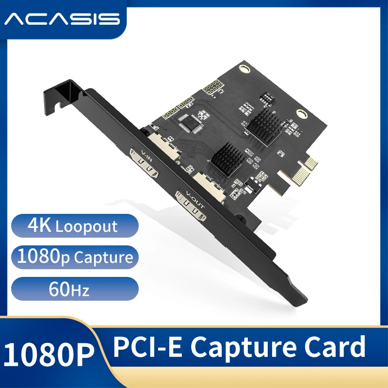 Acasis Dual PCI-E HD Video Capture Card HDMI-Compatible Capture Card PCI Express 1080P 60Hz for PS4/switch/ns/xbox Streaming
Acasis Dual PCI-E HD Video Capture Card HDMI-Compatible Capture Card PCI Express 1080P 60Hz for PS4/switch/ns/xbox Streaming