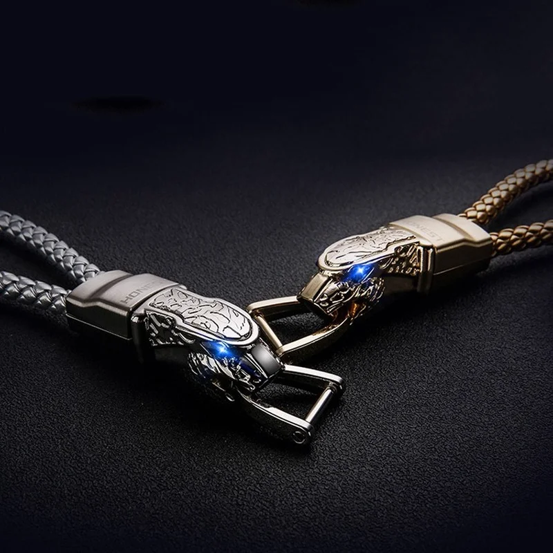 High-grade metal leopard head leather woven car keychain key ring chain horseshoe buckle car shape car accessories couple gifts
High-grade metal leopard head leather woven car keychain key ring chain horseshoe buckle car shape car accessories couple gifts