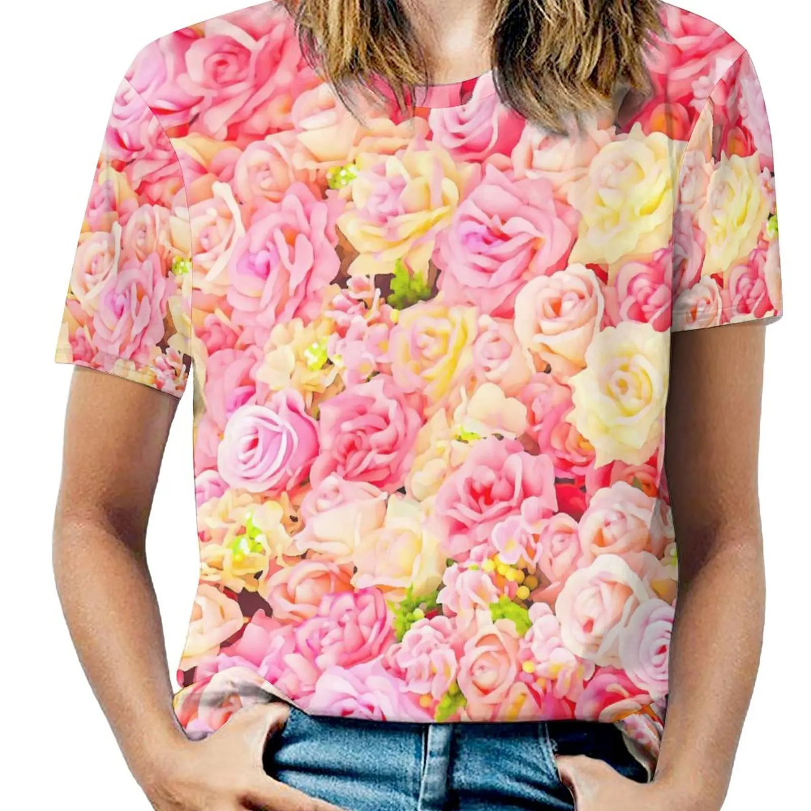 Rose Garden T Shirts Flowers Print Casual Big Size T Shirt Short Sleeve Female Cool Tshirt Beach Custom Top Tees
Rose Garden T Shirts Flowers Print Casual Big Size T Shirt Short Sleeve Female Cool Tshirt Beach Custom Top Tees