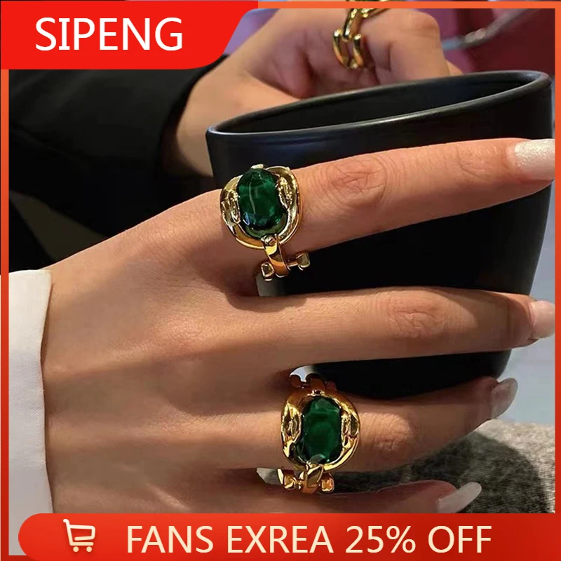Fashion Green Cubic Zircon Crystal Vintage Open Ring Luxury Engagement Wedding Ring for Women Man Jewelry Gift
Fashion Green Cubic Zircon Crystal Vintage Open Ring Luxury Engagement Wedding Ring for Women Man Jewelry Gift