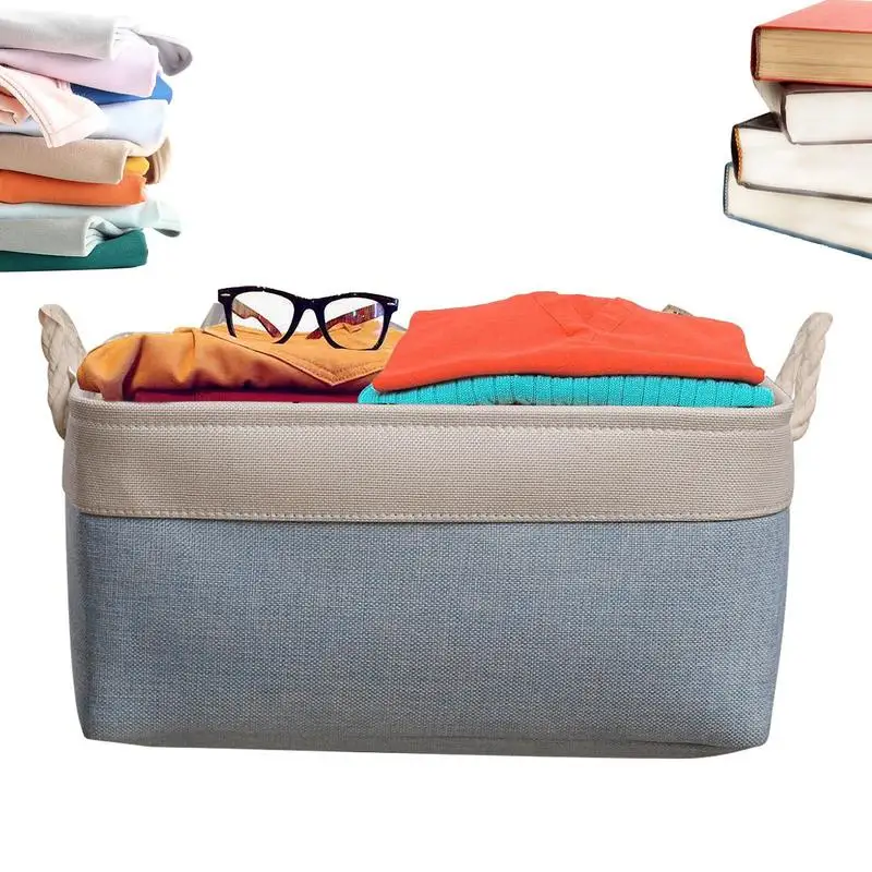 Folding Desktop Storage Box Toy Sundries Storage Basket Cosmetic Underwear Storage Office Stationery Organizer With Handles
Folding Desktop Storage Box Toy Sundries Storage Basket Cosmetic Underwear Storage Office Stationery Organizer With Handles