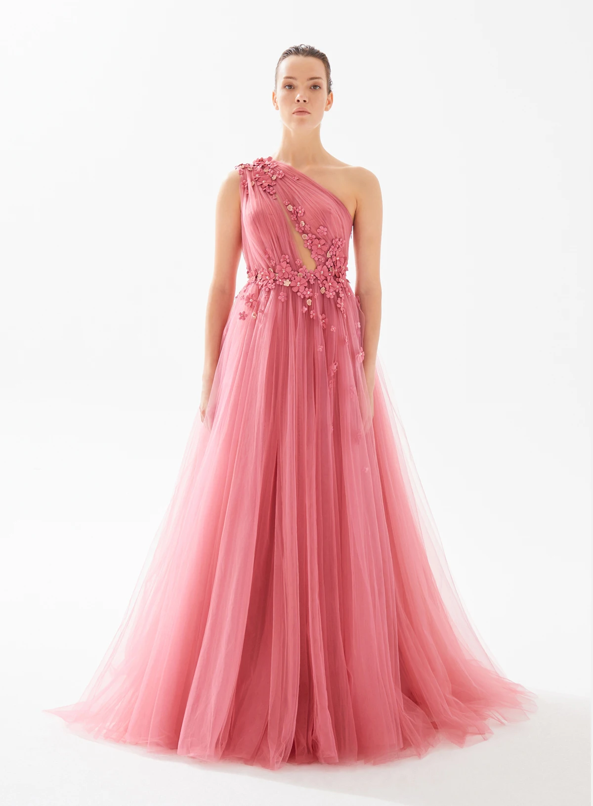 One Shoulder Pink Prom Dresses Tulle A Line Flower Appliqued Evening Gowns Formal Long Photoshoot Party Dress
One Shoulder Pink Prom Dresses Tulle A Line Flower Appliqued Evening Gowns Formal Long Photoshoot Party Dress