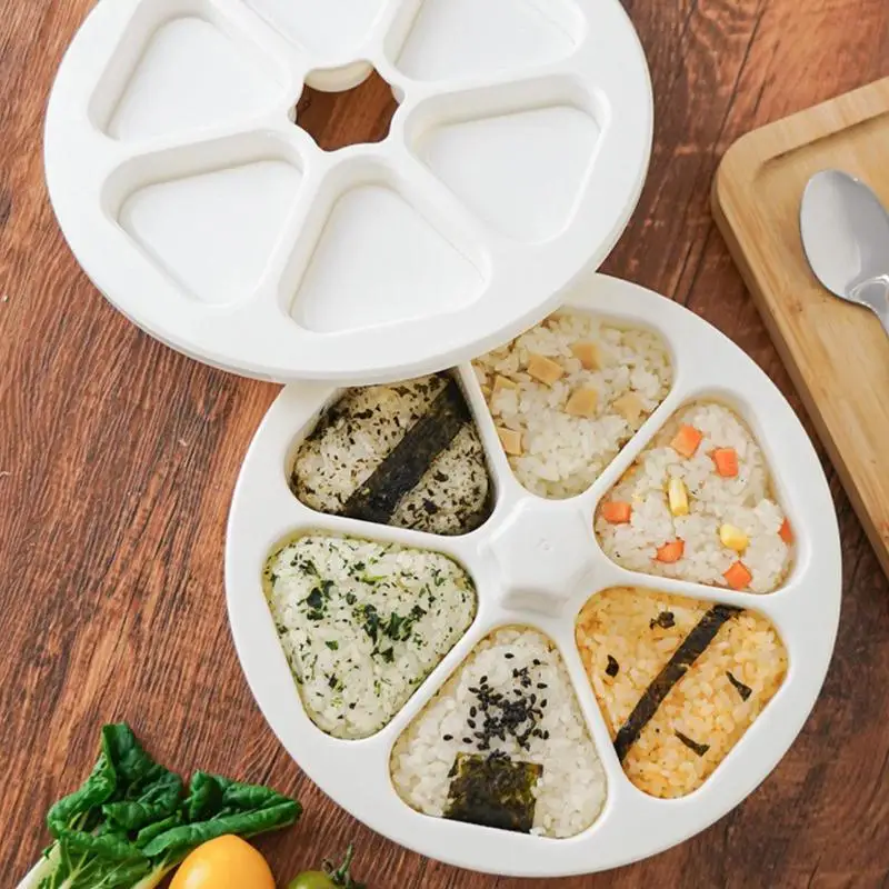 6 Cavity Triangle Sushi Mold Onigiri Rice Ball Maker DIY Bento Press Maker Rice Mold Kitchen Accessories Quickly
6 Cavity Triangle Sushi Mold Onigiri Rice Ball Maker DIY Bento Press Maker Rice Mold Kitchen Accessories Quickly