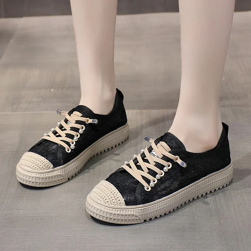 Женские туфли в рыбацком стиле, маленькие очаровательные тонкие туфли без шнуровки из сетчатой ткани, Новинка лета 2023