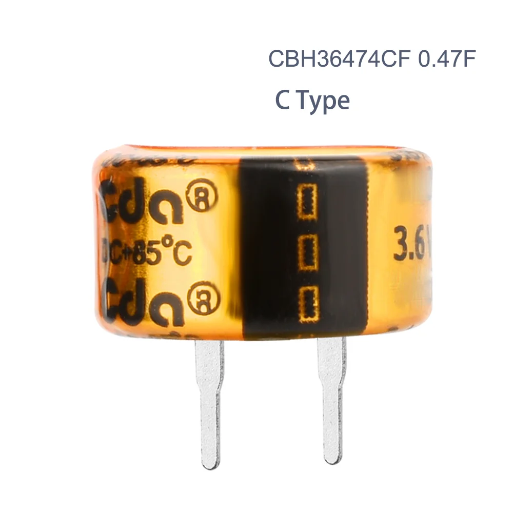 Сверхконденсаторы CBH, ультраконденсатор CDA 3,6 В 0.47F CBH3R6474CF типа C, суперконденсаторы Farrah 
Сверхконденсаторы CBH, ультраконденсатор CDA 3,6 В 0.47F CBH3R6474CF типа C, суперконденсаторы Farrah