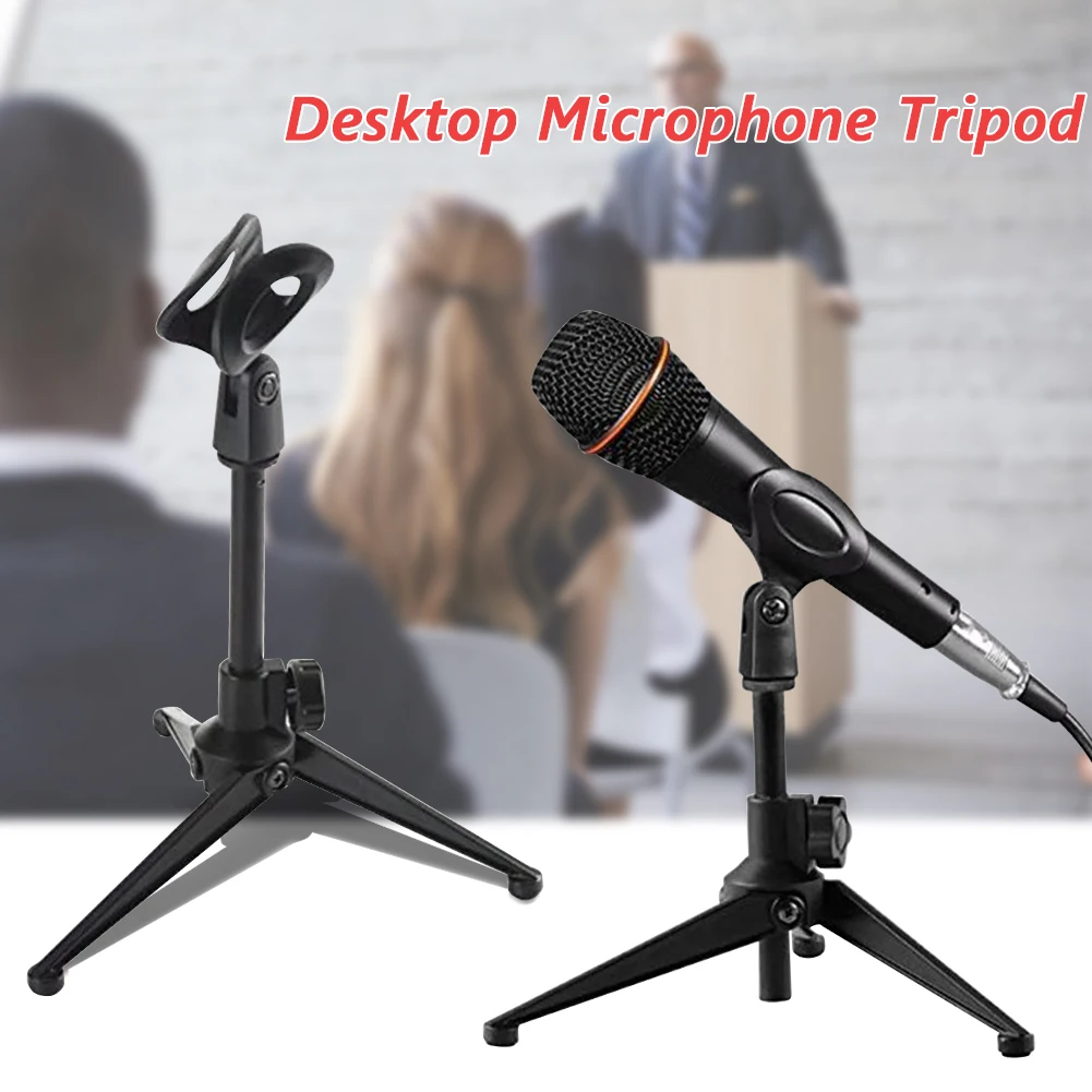 Desktop Microphone Tripod Foldable Holder with Mic Clip for Meetings Lectures Live Recording Bracket Black Professional
Desktop Microphone Tripod Foldable Holder with Mic Clip for Meetings Lectures Live Recording Bracket Black Professional
