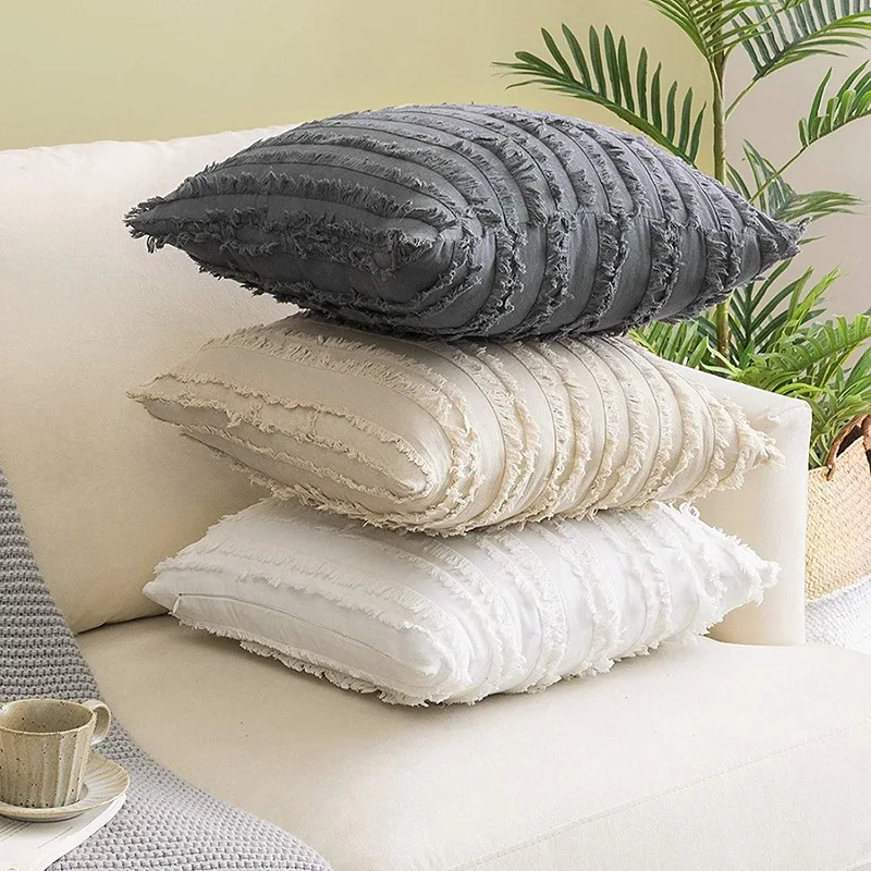 Льняные полосатые жаккардовые наволочки в богемном стиле, наволочки для диванных подушек с цветочным узором и пушистыми кисточками, декора... 
Льняные полосатые жаккардовые наволочки в богемном стиле, наволочки для диванных подушек с цветочным узором и пушистыми кисточками, декора...