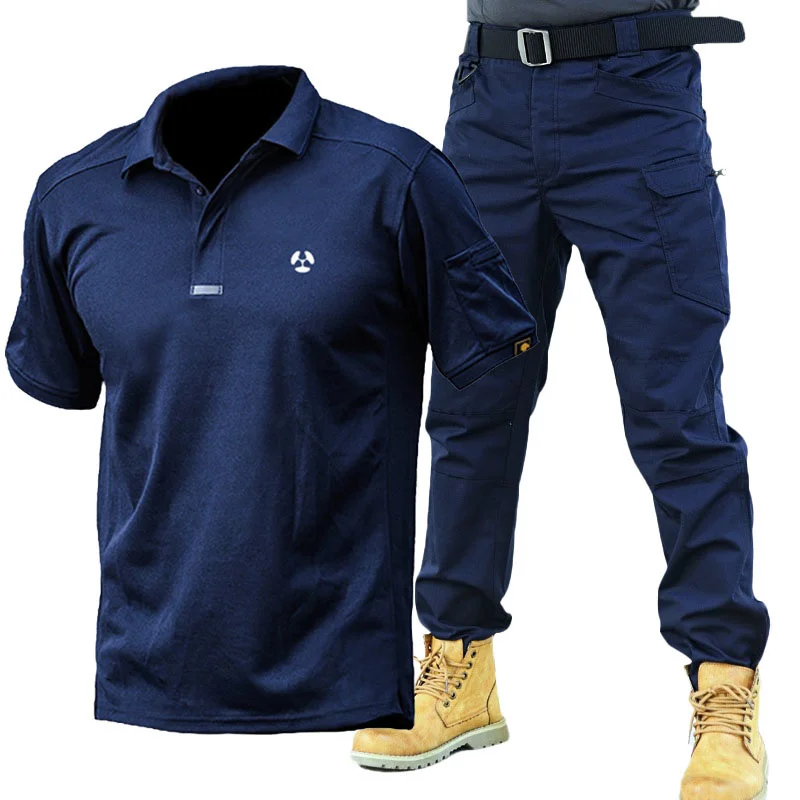 Blue Tactical Set Men Summer Quick Drying Breathable Short Sleeve Tshirts Military Waterproof Multi-pocket Cargo Pants Army Sets
Blue Tactical Set Men Summer Quick Drying Breathable Short Sleeve Tshirts Military Waterproof Multi-pocket Cargo Pants Army Sets