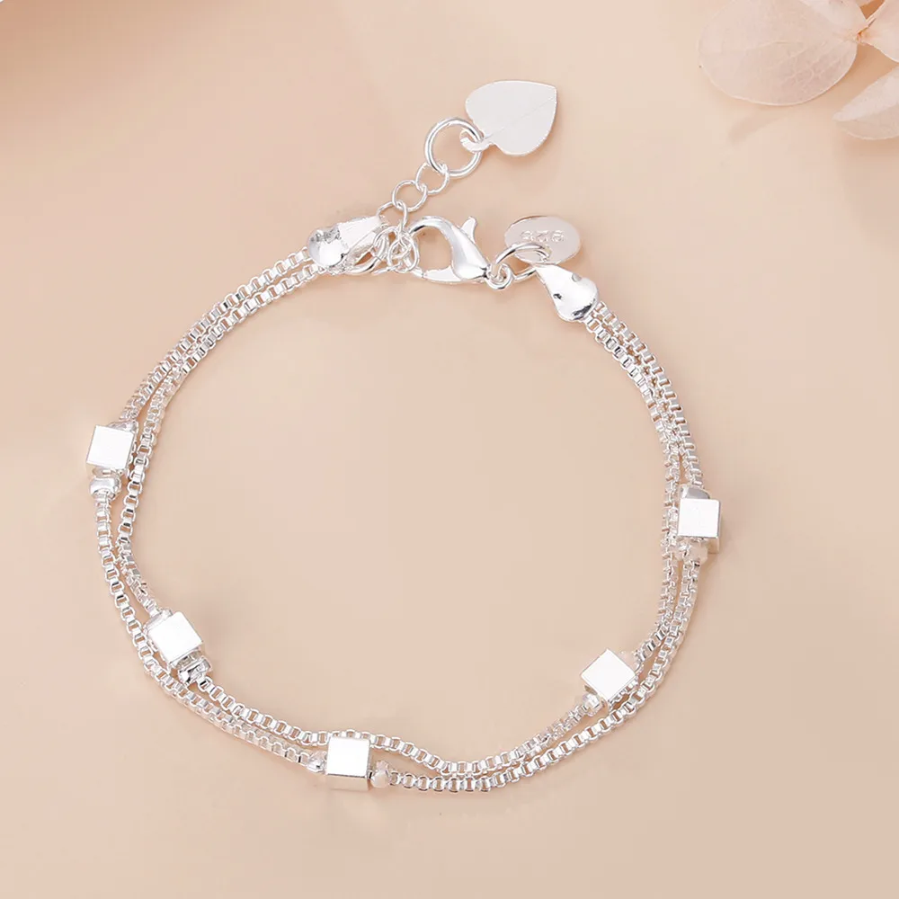 NEW Fine Original luxury 925 silver charm chain Bracelets for women party Wedding engagement Jewelry gifts 20cm
NEW Fine Original luxury 925 silver charm chain Bracelets for women party Wedding engagement Jewelry gifts 20cm