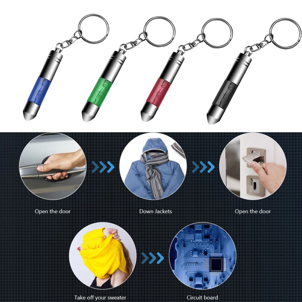 

Resin Anti-static Keychain Portable Remove Static Electricity Key Rings for Car Static Body Static Eliminator Discharger
