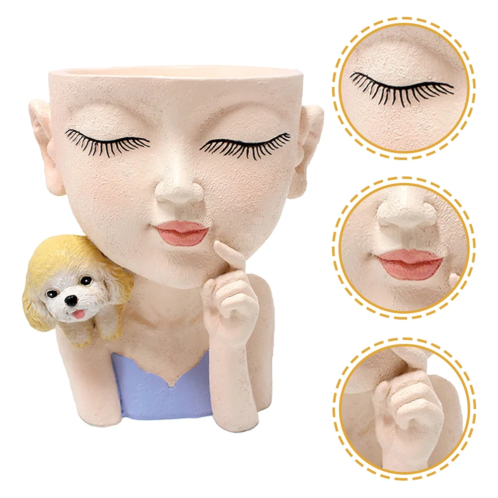 Pot Flower Planter Vase Face Succulent Resin Abstract Human Pots Head Bonsai Female Garden Statue Arrangement Bedroom Girl
Pot Flower Planter Vase Face Succulent Resin Abstract Human Pots Head Bonsai Female Garden Statue Arrangement Bedroom Girl