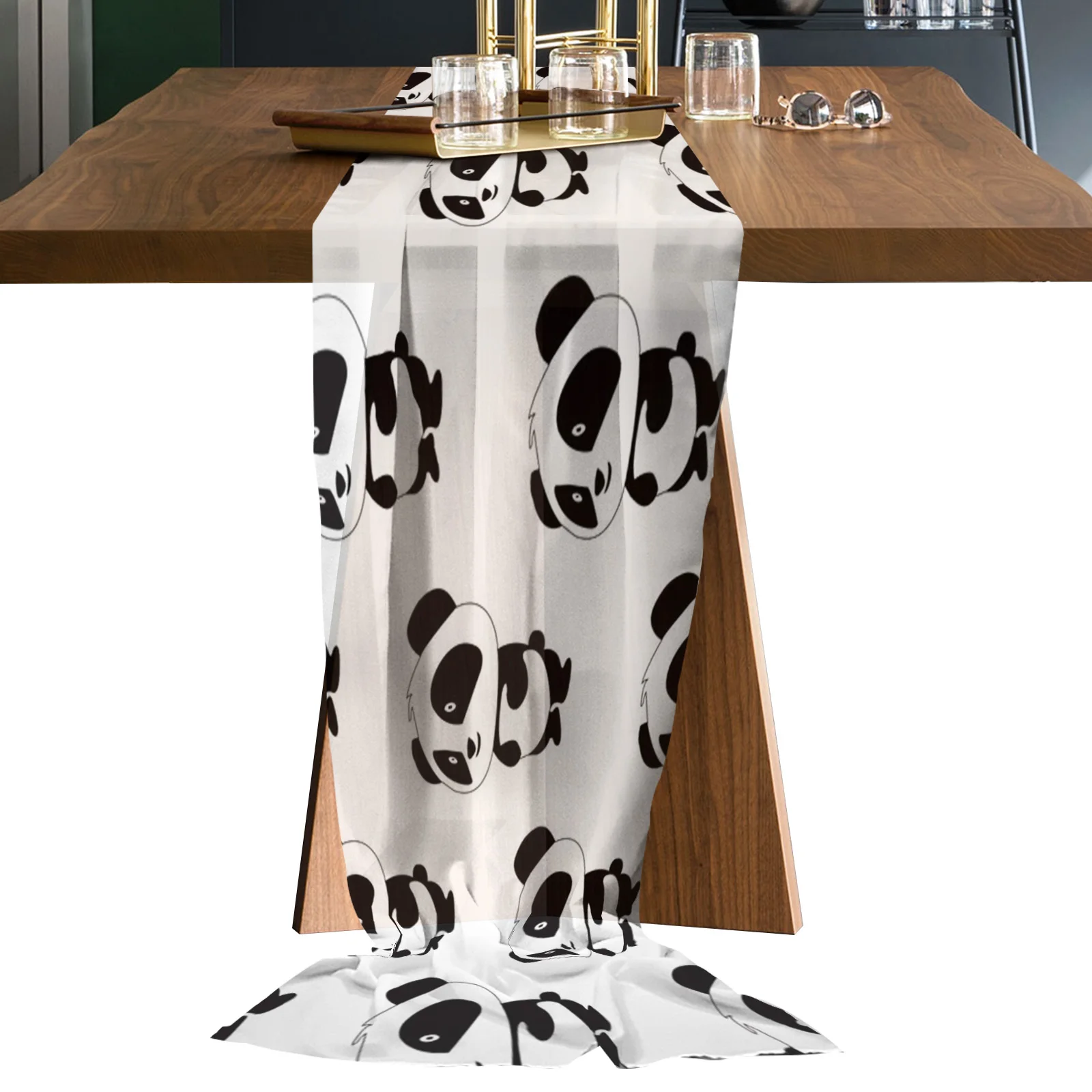 Panda Cute Black And White Chiffon Table Runners Wedding Party Decor Tablecloth Gauze Table Runner for Home Coffee Table
Panda Cute Black And White Chiffon Table Runners Wedding Party Decor Tablecloth Gauze Table Runner for Home Coffee Table