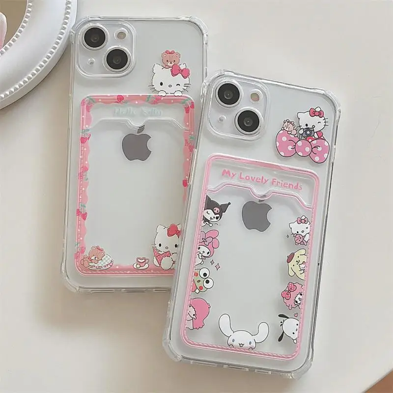 Мягкий силиконовый прозрачный чехол Kawaii Kuromi My Melody Cinnamoroll Anime Sanrioed для Iphone 13 Pro Max с двумя слотами для карт 
Мягкий силиконовый прозрачный чехол Kawaii Kuromi My Melody Cinnamoroll Anime Sanrioed для Iphone 13 Pro Max с двумя слотами для карт