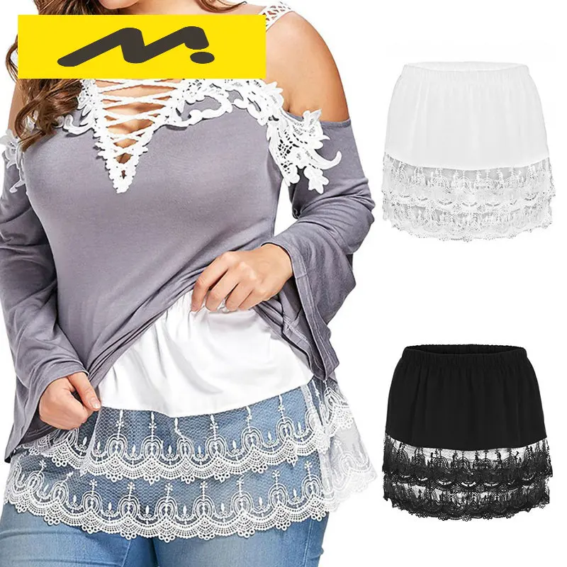Cotton Detachable Women Underskirt Casual Black White Lace Fake Shirt Tail False Blouse Hem Underskirt Ladies Shirt Extender
Cotton Detachable Women Underskirt Casual Black White Lace Fake Shirt Tail False Blouse Hem Underskirt Ladies Shirt Extender