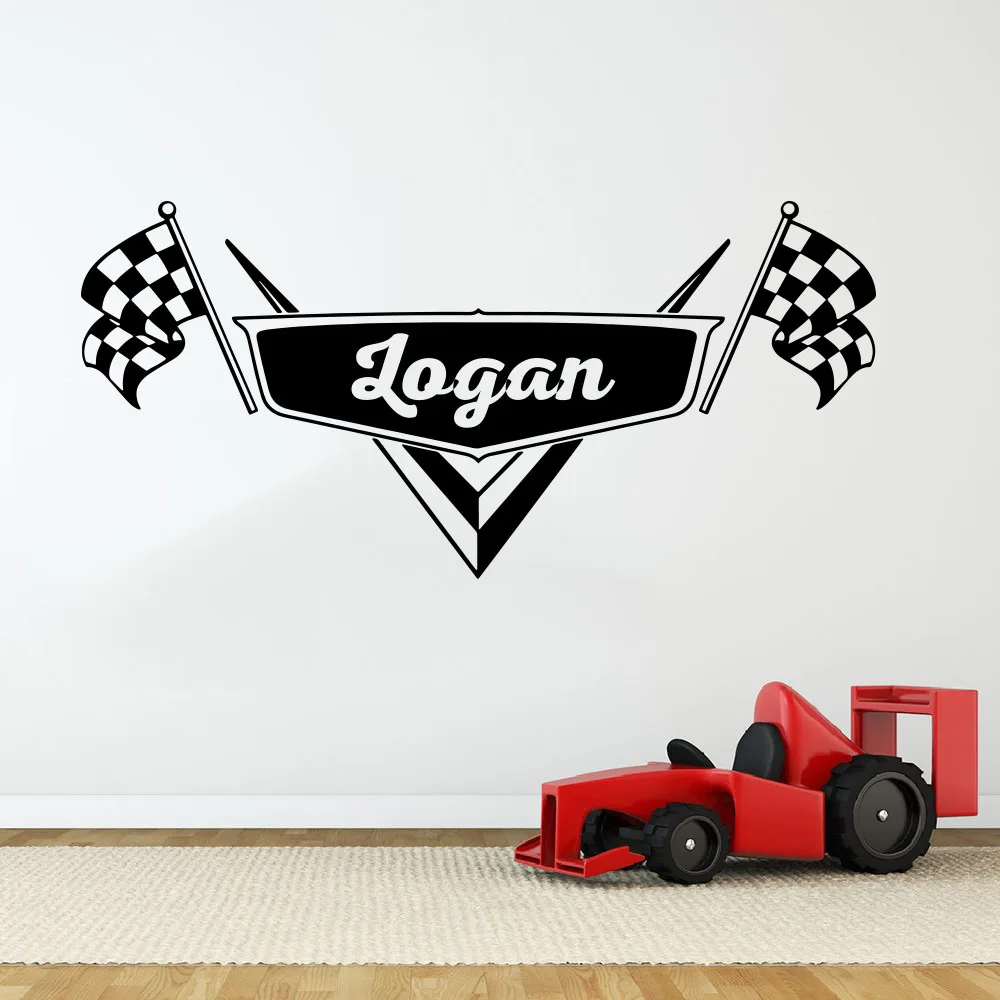 Custom Name Formula Flag Car Wall Sticker Playroom Boy Teen Room Personalized Name Auto Vehicle Wall Decal Bedroom Vinyl 
Custom Name Formula Flag Car Wall Sticker Playroom Boy Teen Room Personalized Name Auto Vehicle Wall Decal Bedroom Vinyl
