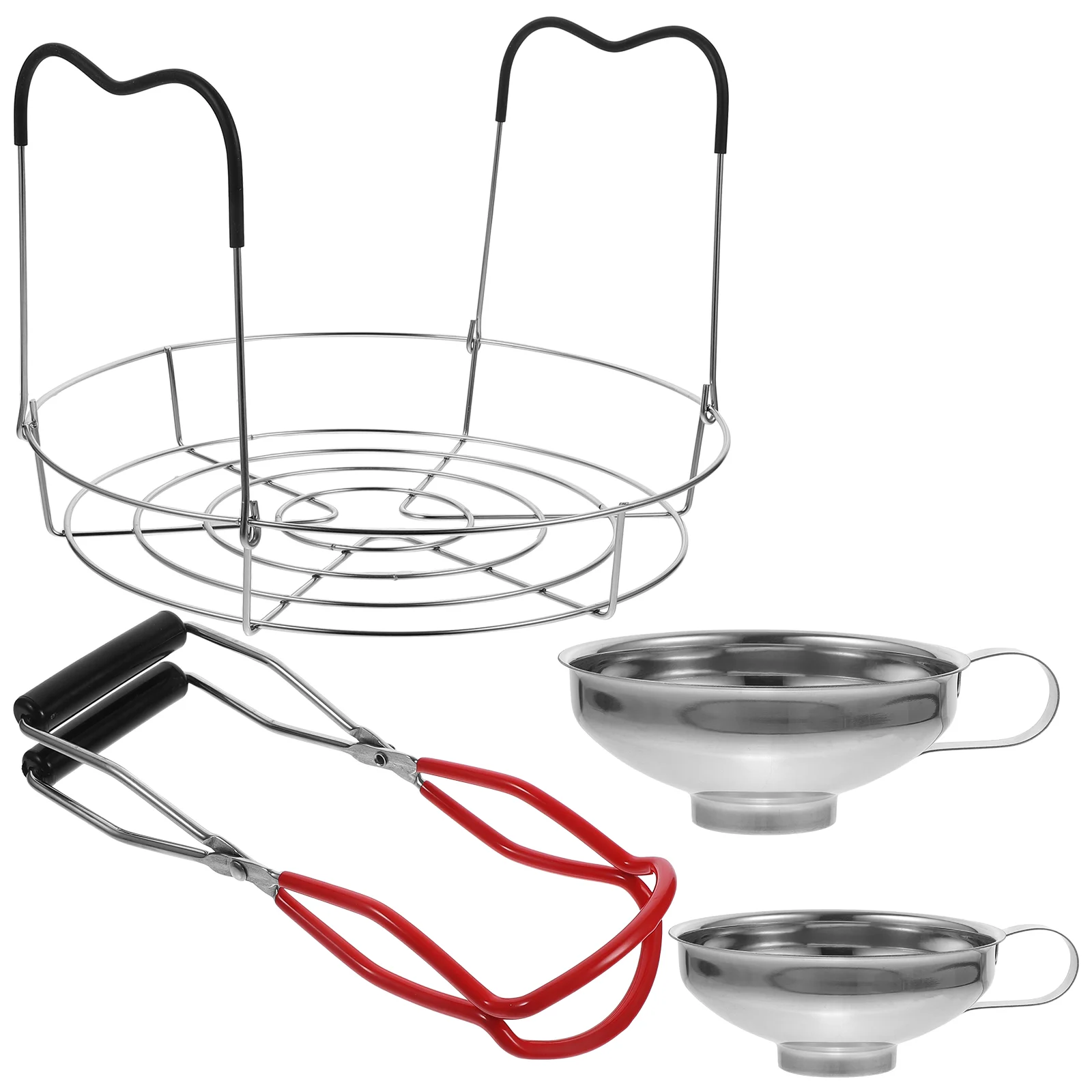 1 Set of Stainless Steel Canning Jar Lifter Funnel Set Anti-skid Canning Tools Supplies Canning Rack
1 Set of Stainless Steel Canning Jar Lifter Funnel Set Anti-skid Canning Tools Supplies Canning Rack