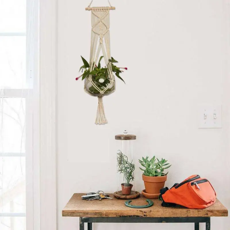Macrame Plant Storage Holders Indoor/gardens Plant Hanging Baskets Wear-resistant Vases Storage Baskets Wall Art Vintage Decor 
Macrame Plant Storage Holders Indoor/gardens Plant Hanging Baskets Wear-resistant Vases Storage Baskets Wall Art Vintage Decor
