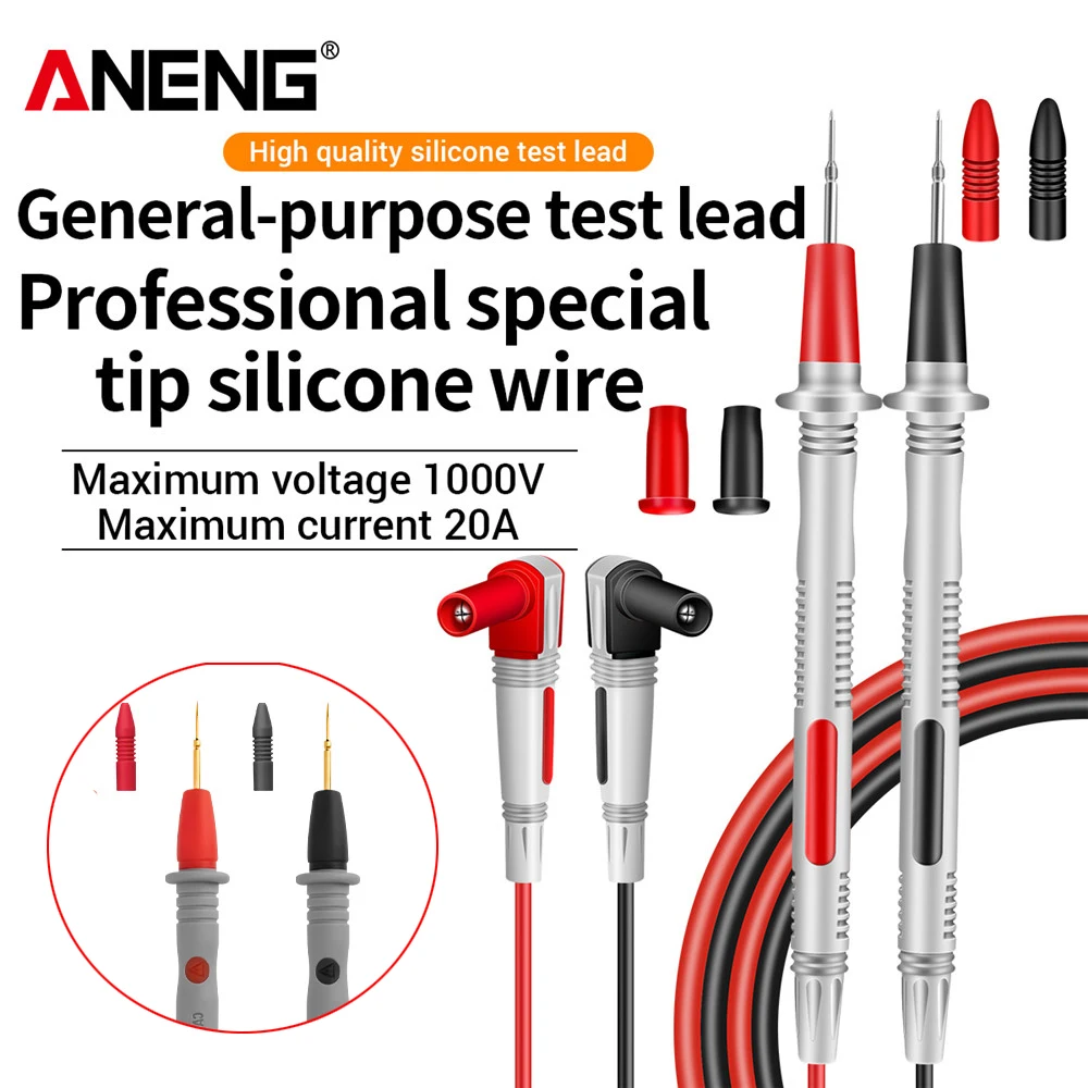 20A 1000V Voltmeter Tester Kit Very Sharp Silicone Multimeter Test Leads For Digital Multimeter Probe Test Needle Wires Probes
20A 1000V Voltmeter Tester Kit Very Sharp Silicone Multimeter Test Leads For Digital Multimeter Probe Test Needle Wires Probes