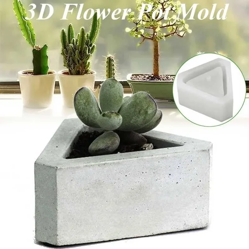 1 Pcs Cactus and Succulent Plant Pot Mold Triangle Concrete Silicone Mold DIY Cement Clay Craft Casting Flower Pot Mold 3D Mold
1 Pcs Cactus and Succulent Plant Pot Mold Triangle Concrete Silicone Mold DIY Cement Clay Craft Casting Flower Pot Mold 3D Mold