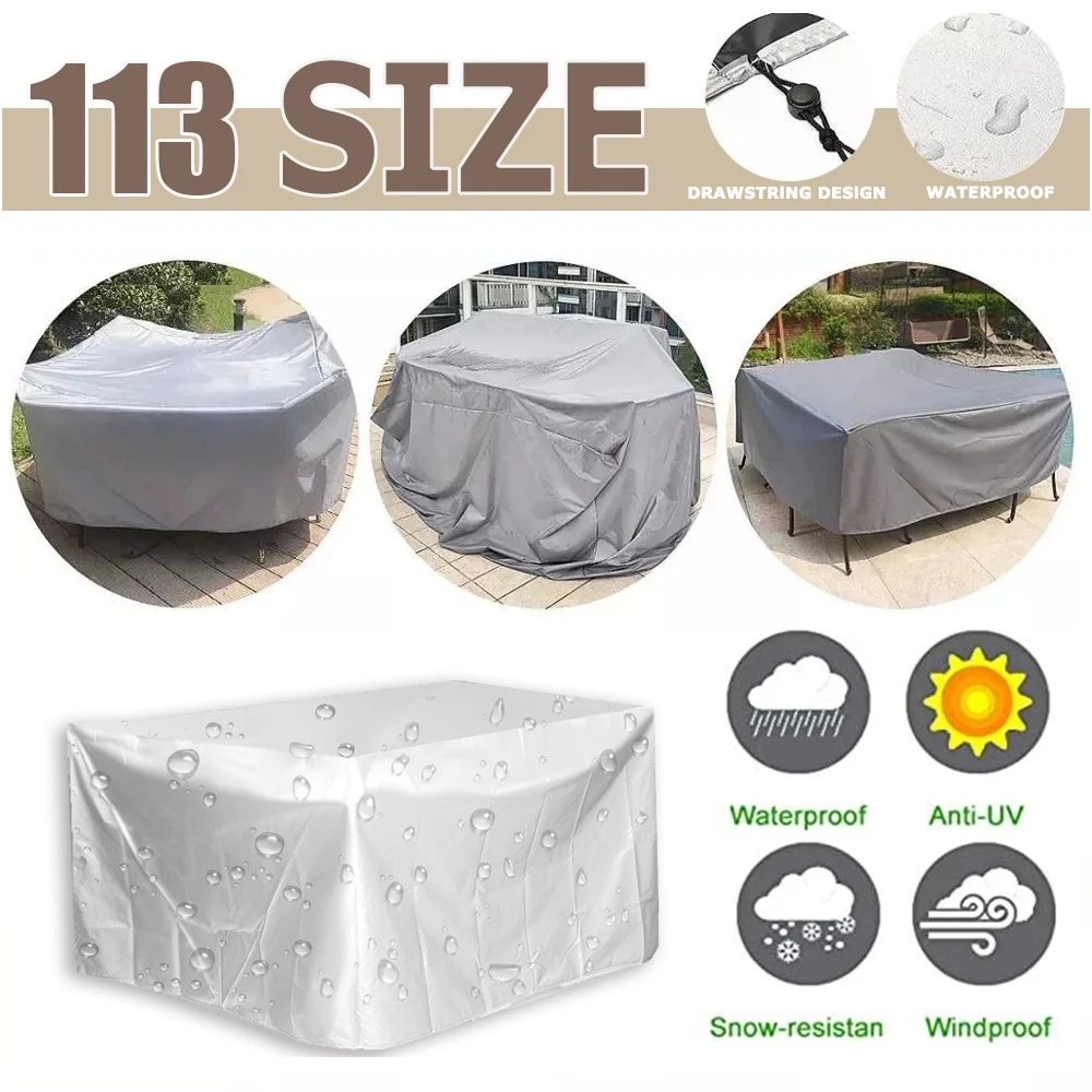 113 Sizes Outdoor Patio Garden Furniture Waterproof Covers Rain Snow Chair covers for Sofa Table Chair Dust kitchen Proof Cover
113 Sizes Outdoor Patio Garden Furniture Waterproof Covers Rain Snow Chair covers for Sofa Table Chair Dust kitchen Proof Cover