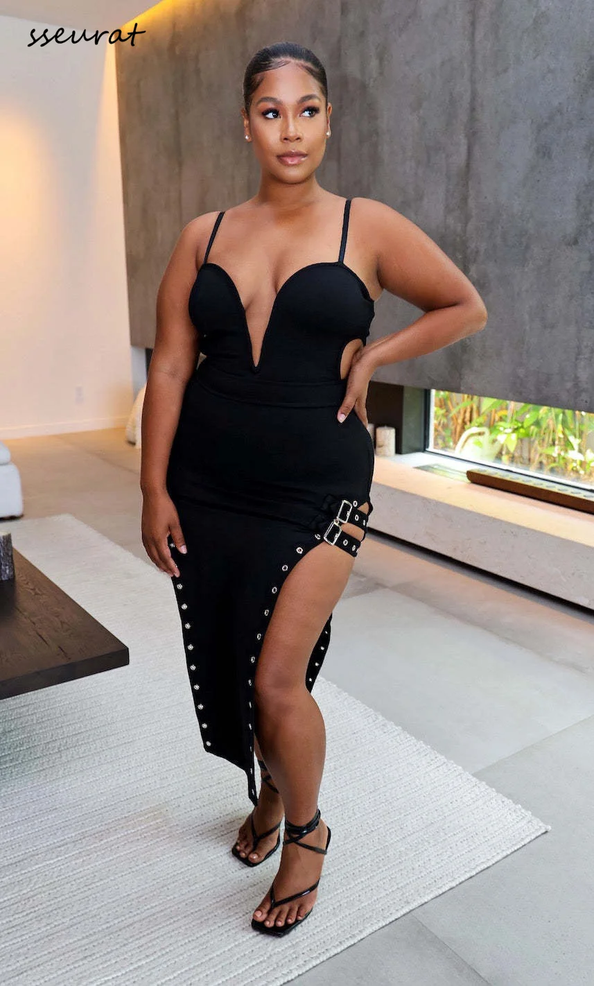 Women Spaghetti Strap High Side Split Midi Dress 2022 Sexy Party Club Chic Dresses
Women Spaghetti Strap High Side Split Midi Dress 2022 Sexy Party Club Chic Dresses