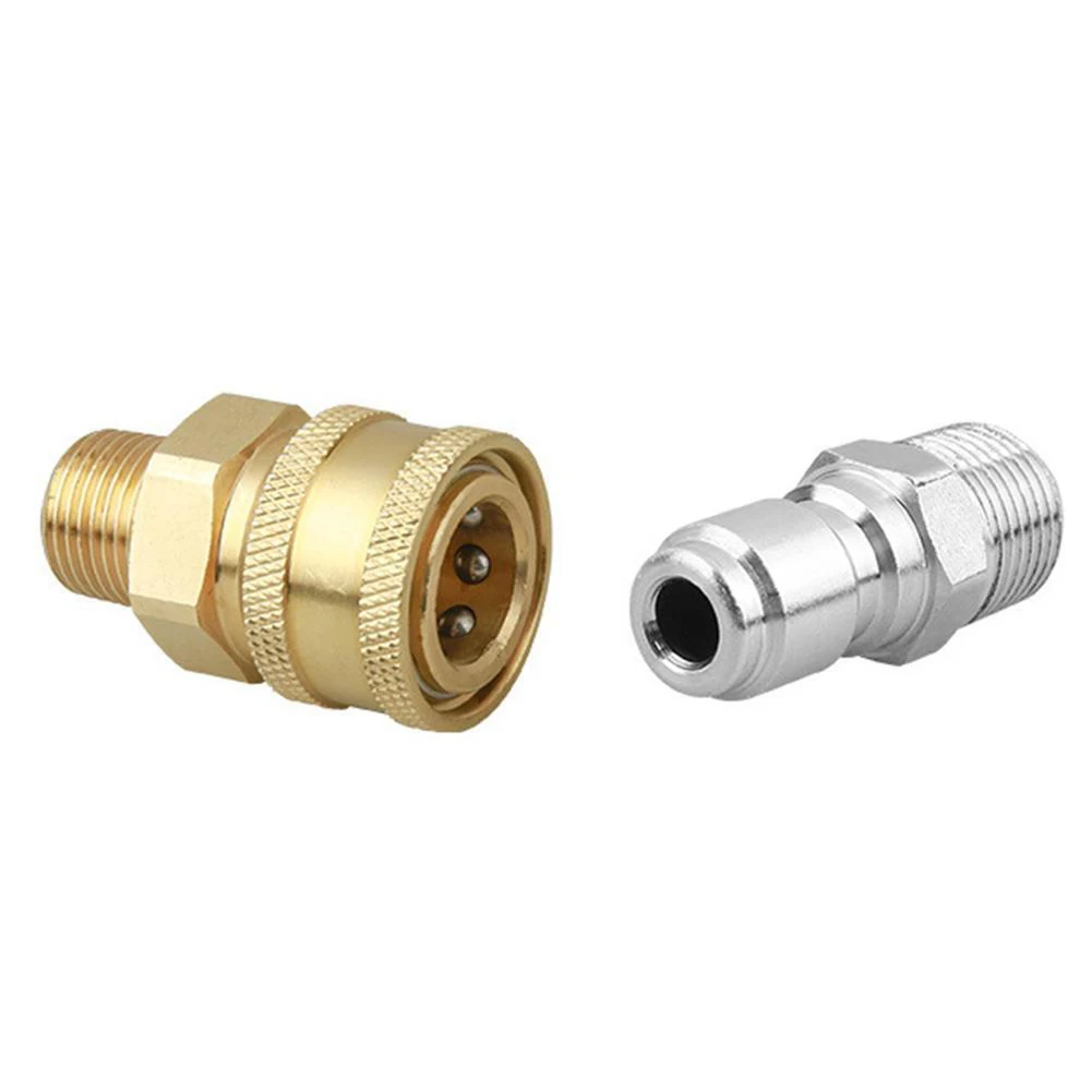 NPT 3/8 Inch Quick Connect Fitting Pressure Washer Coupling Connector Adapter Set Threaded Male Fitting Quick Connector Garden
NPT 3/8 Inch Quick Connect Fitting Pressure Washer Coupling Connector Adapter Set Threaded Male Fitting Quick Connector Garden