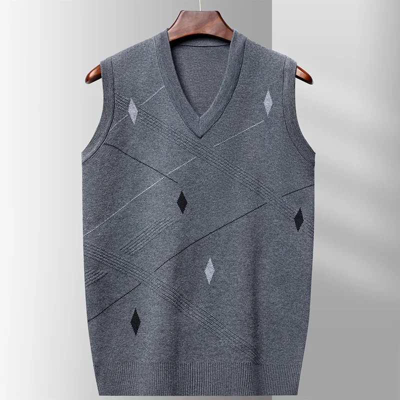 Vest Argyle For Fashion New Sweater Pullover Color Brand Men Solid Casual Sleeveless Mens Clothes Knitted Sweater V-neck
Vest Argyle For Fashion New Sweater Pullover Color Brand Men Solid Casual Sleeveless Mens Clothes Knitted Sweater V-neck