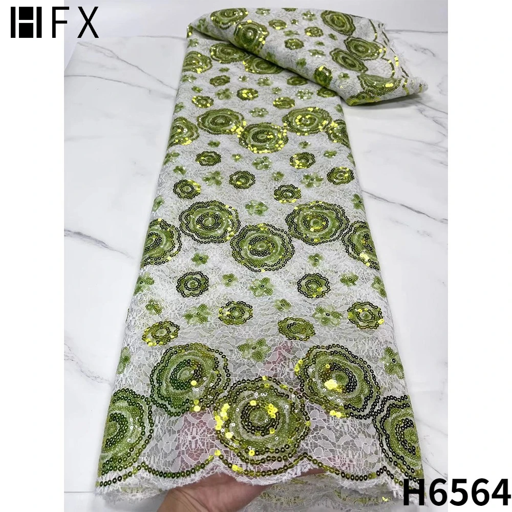 HFX Green Sequined Fabric Lace 2022 Quality Nigerian French Lace Fabrics Sequin Embroidery Tulle Lace Fabric For Dress F6564
HFX Green Sequined Fabric Lace 2022 Quality Nigerian French Lace Fabrics Sequin Embroidery Tulle Lace Fabric For Dress F6564