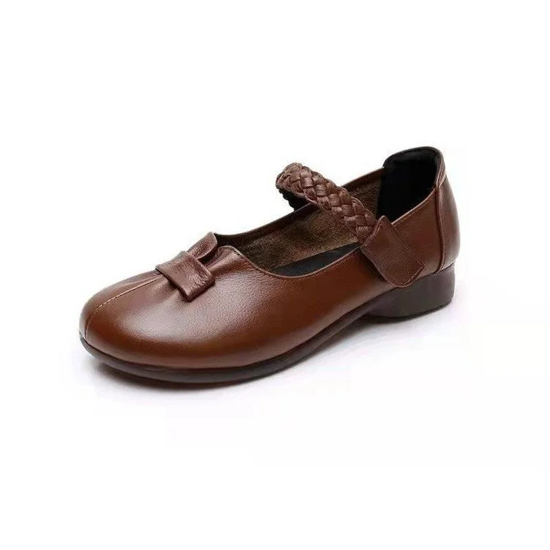 2022 Spring and Autumn Flat Retro Pu Leather HandmadeWomen's Shoes Hook and Loop Round Toe Casual Shoes Soft Bottom Mother Shoes
2022 Spring and Autumn Flat Retro Pu Leather HandmadeWomen's Shoes Hook and Loop Round Toe Casual Shoes Soft Bottom Mother Shoes