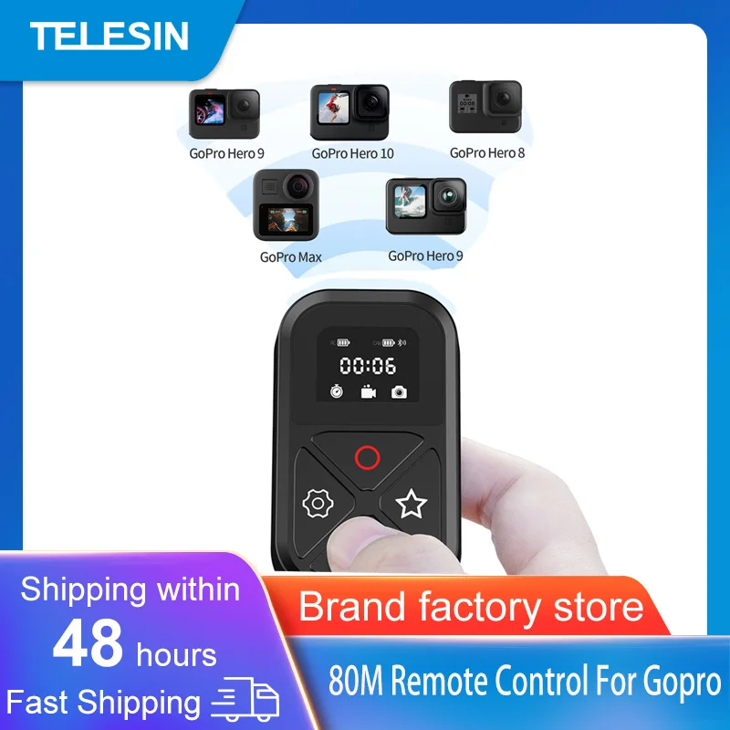 TELESIN 80M Bluetooth пульт дистанционного управления для GoPro Hero 11 10 9 8 Max с ремешком на запястье для смартфона аксессуары для экшн-камеры
TELESIN 80M Bluetooth пульт дистанционного управления для GoPro Hero 11 10 9 8 Max с ремешком на запястье для смартфона аксессуары для экшн-камеры