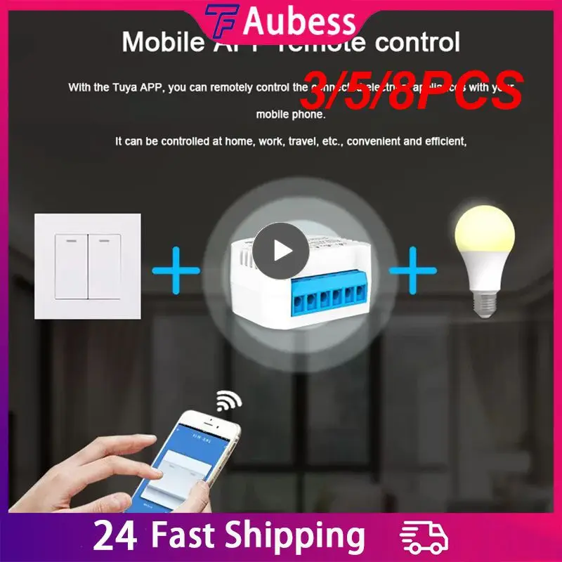 3/5/8PCS Diy Wifi Wireless Switch App Control Neutral Wire Breaker Module Fire Wire Smart Life Smart Home
3/5/8PCS Diy Wifi Wireless Switch App Control Neutral Wire Breaker Module Fire Wire Smart Life Smart Home