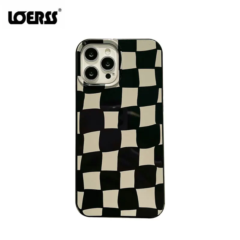 LOERSS Chessboard Grid Phone Case Soft Shell Straight Edge Protective Cover for iPhone 14 13 12 11 Pro X XR XS Max 7 8 Plus
LOERSS Chessboard Grid Phone Case Soft Shell Straight Edge Protective Cover for iPhone 14 13 12 11 Pro X XR XS Max 7 8 Plus