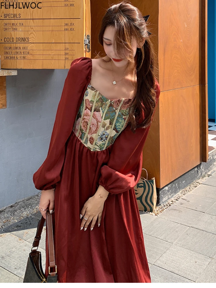 Женское праздничное платье с длинным рукавом, красное винтажное ТРАПЕЦИЕВИДНОЕ ПЛАТЬЕ с цветочным принтом в стиле ретро, корейская мода, ос...
Женское праздничное платье с длинным рукавом, красное винтажное ТРАПЕЦИЕВИДНОЕ ПЛАТЬЕ с цветочным принтом в стиле ретро, корейская мода, ос...