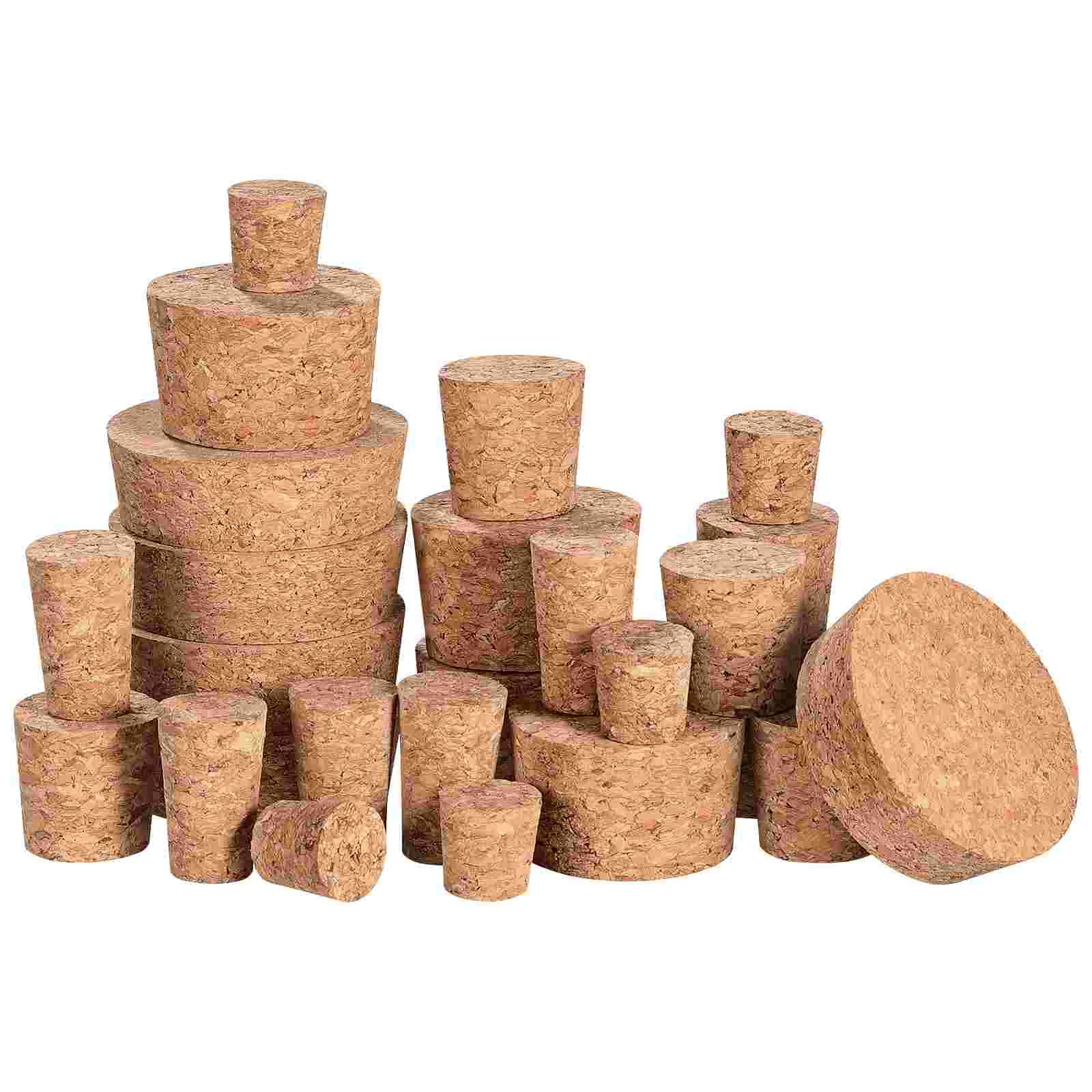 

ARTIBETTER 25pcs Tapered Cork Plugs Wooden Bottle Stoppers Stoppers Replacement Corks Bottle Plugs