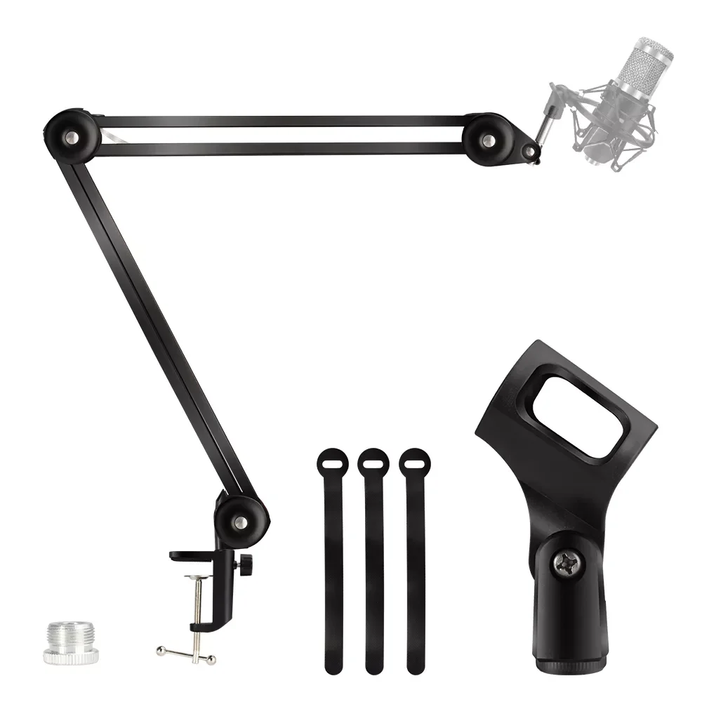 Extended Mic Arm Stand Large with Mic Clip 5/8" Screw Adapter Swivel Mount Upgraded Heavy Duty Clamp for Radio Studio Micro
Extended Mic Arm Stand Large with Mic Clip 5/8" Screw Adapter Swivel Mount Upgraded Heavy Duty Clamp for Radio Studio Micro