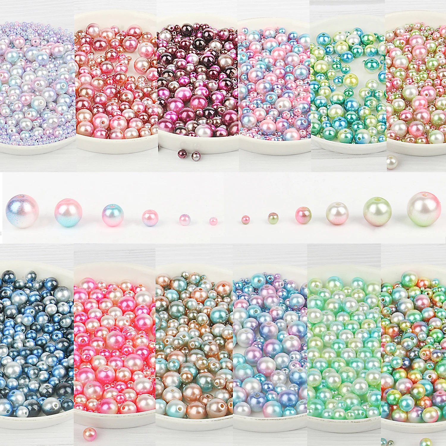 50-5000pcs Colorful ABS Imitation Pearls 3/4/6/8/10/12mm Round Acrylic Beads With Holes DIY Bracelet Necklace For Jewelry Making
50-5000pcs Colorful ABS Imitation Pearls 3/4/6/8/10/12mm Round Acrylic Beads With Holes DIY Bracelet Necklace For Jewelry Making