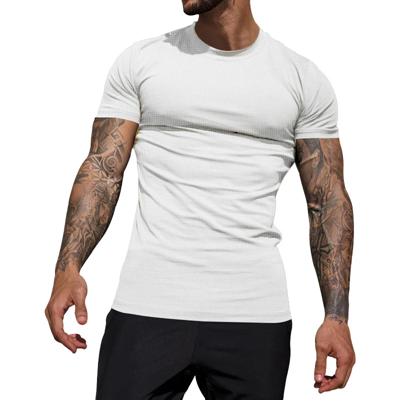 Sports Fitness Solid Color Basic T Shirts Men Spring Summer Fashion Simple Slim Stretch Tees Casual Leisure Men's Clothes Tops
Sports Fitness Solid Color Basic T Shirts Men Spring Summer Fashion Simple Slim Stretch Tees Casual Leisure Men's Clothes Tops