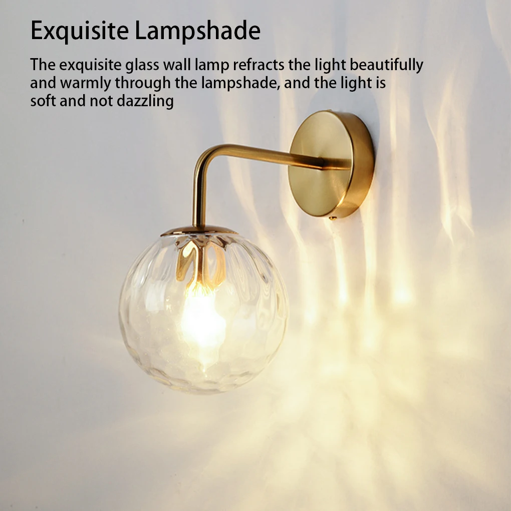 Wall Light Nordic Style Glass Ball Lamp Clear with Cable Metal Base Fixtures for Indoor Bedroom Kitchen Dining Room
Wall Light Nordic Style Glass Ball Lamp Clear with Cable Metal Base Fixtures for Indoor Bedroom Kitchen Dining Room