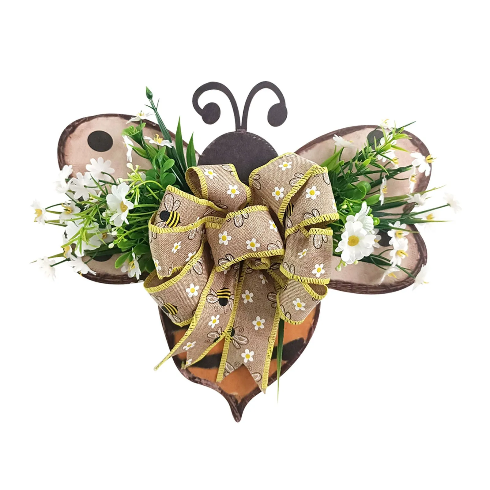 Green Bee Simulated Wreath Bow Pendant Artificial Bee Plant Wreath Door Hanging Decoration
Green Bee Simulated Wreath Bow Pendant Artificial Bee Plant Wreath Door Hanging Decoration