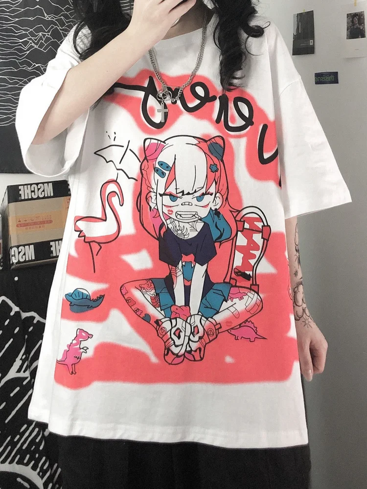 Deeptown Women Kawaii Anime T-shirt Japanese Cute Cartoon Print Tshirts Sweet Girl Short Sleeve Top Street Harajuku Graphic Tees
Deeptown Women Kawaii Anime T-shirt Japanese Cute Cartoon Print Tshirts Sweet Girl Short Sleeve Top Street Harajuku Graphic Tees