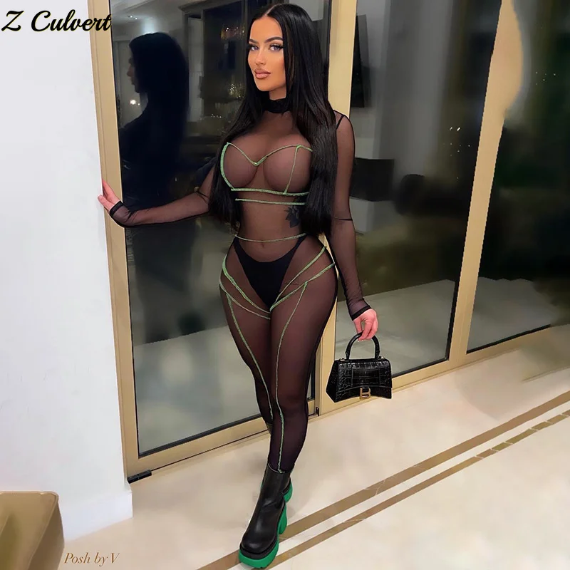 Z Culvert2022SpringSummerFashion Sexy Women O Neck Long Sleeve perspective Net yarn booty High waist Contrasting colors Jumpsuit
Z Culvert2022SpringSummerFashion Sexy Women O Neck Long Sleeve perspective Net yarn booty High waist Contrasting colors Jumpsuit