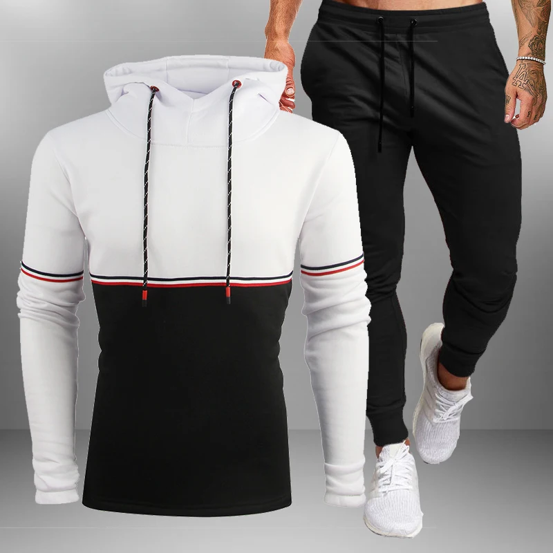 Men's Tracksuit Casual Sweatshirts Sets Cotton Hoodies Sweatpants Two Piece Set Patchwork Sportswear Outdoor Man Fashion Clothes
Men's Tracksuit Casual Sweatshirts Sets Cotton Hoodies Sweatpants Two Piece Set Patchwork Sportswear Outdoor Man Fashion Clothes