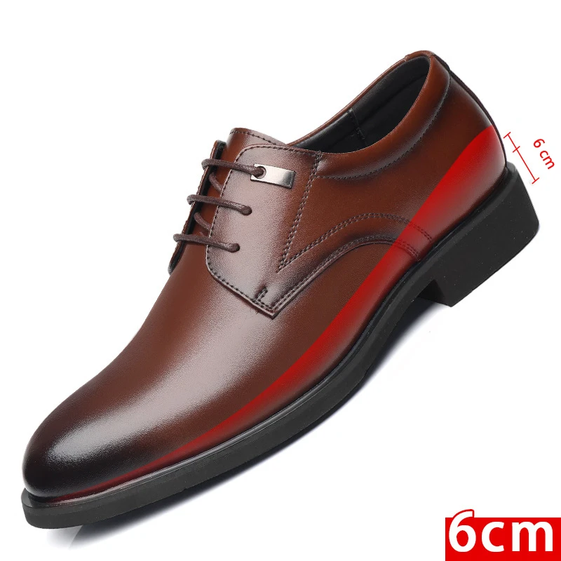 Inner Increased Men Formal Shoes 6CM Taller Mens Lifted Shoes Height Increasing Men's Business Leather Oxfords Tea Color
Inner Increased Men Formal Shoes 6CM Taller Mens Lifted Shoes Height Increasing Men's Business Leather Oxfords Tea Color
