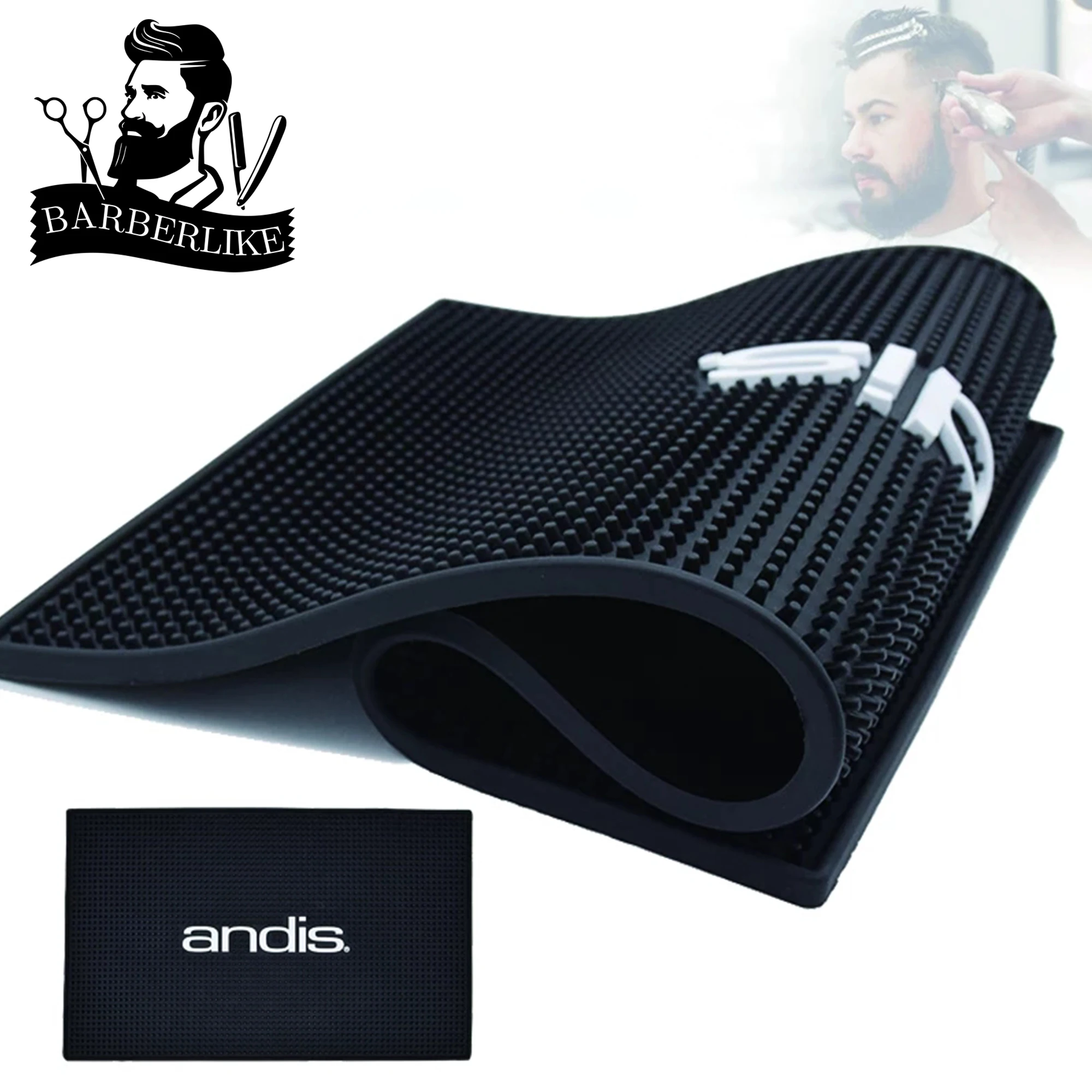 Barber PVC Station Mat Cushion Non-slip Black Pad Hairdress Organizer for Clippers Scissors Trimmers Brushes Storage Tool
Barber PVC Station Mat Cushion Non-slip Black Pad Hairdress Organizer for Clippers Scissors Trimmers Brushes Storage Tool