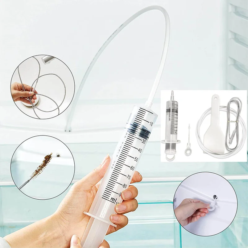 Refrigerator Drain Clean Brush Dredge Tool Drain Hole Kit Cleaning Wash Brush Suction Syringe Hose Fridge Cleaner Stick
Refrigerator Drain Clean Brush Dredge Tool Drain Hole Kit Cleaning Wash Brush Suction Syringe Hose Fridge Cleaner Stick