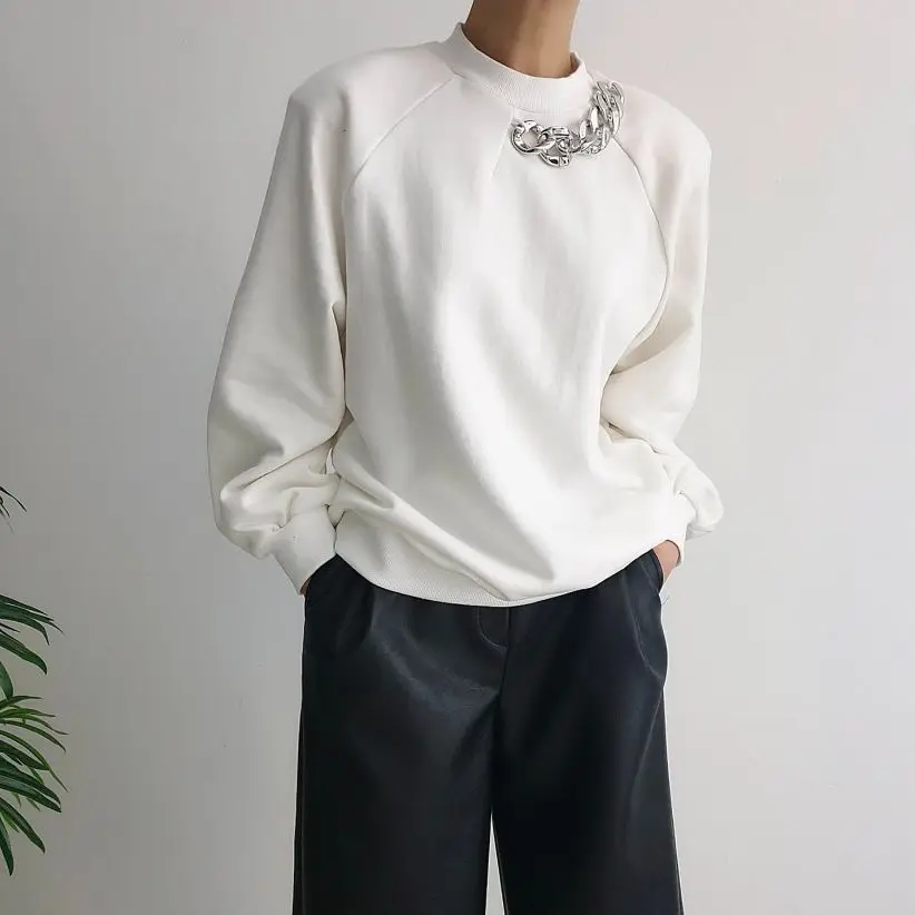 Alien Kitty 2022 New Outerwear Chain Women Sweatshirts Cotton Chic Fashion All Match Full Sleeves High Street Minimalist Tops
Alien Kitty 2022 New Outerwear Chain Women Sweatshirts Cotton Chic Fashion All Match Full Sleeves High Street Minimalist Tops