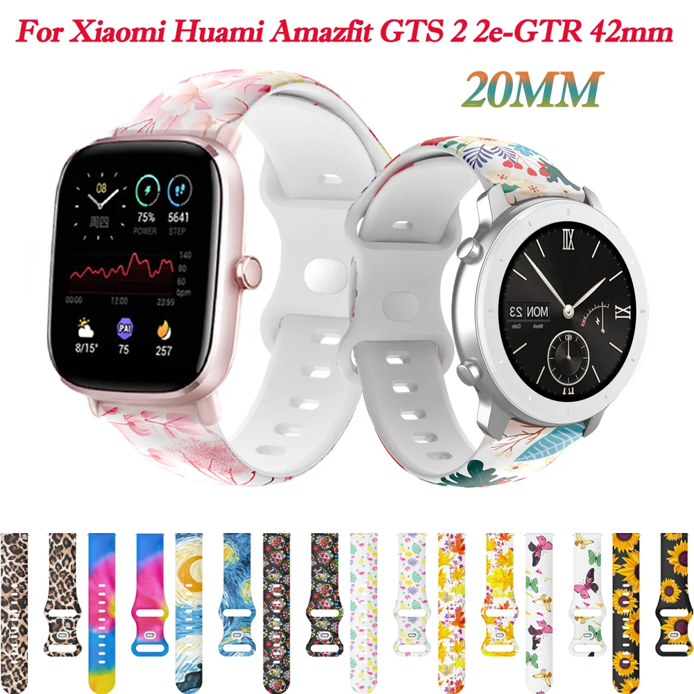 20mm Printing Silicone Watchband Replacement For Amazfit GTS 3/2/2e/GTS2 Mini/GTR 42mm Smart Watch Bracelet Amazfit Bip U Straps
20mm Printing Silicone Watchband Replacement For Amazfit GTS 3/2/2e/GTS2 Mini/GTR 42mm Smart Watch Bracelet Amazfit Bip U Straps